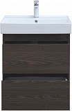 Тумба под раковину Aquanet Nova Lite 60 дуб черный (2 ящика) 00287894