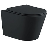 Унитаз подвесной безободковый Aquatek ВЕГА AQ1905-MB 525*360*320 с сиденьем Soft Close