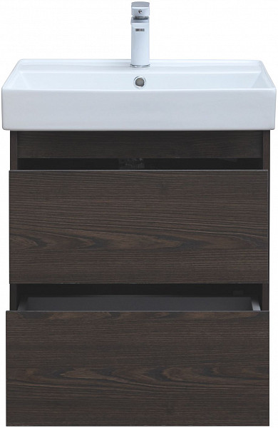 Тумба под раковину Aquanet Nova Lite 60 дуб черный (2 ящика) 00287894