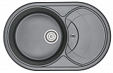 Мойка кухонная Granula овальная кварц 7801, ШВАРЦ