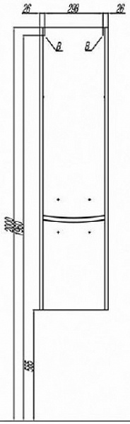 Шкаф-пенал Акватон Инфинити 35x144 1A192303IFSCR правый