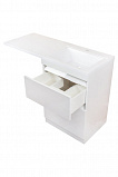 Тумба напольная Style line Даллас 120, Люкс белая, под раковину, PLUS