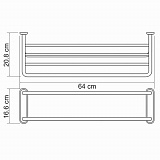 Полка для полотенец Wasserkraft K-888