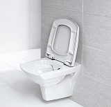 Унитаз подвесной Cersanit CARINA Clean On S-MZ-CARINA-XL-COn-S-DL-w с сиденьем