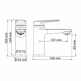 Смеситель для раковины Lopau 3203 Wasserkraft