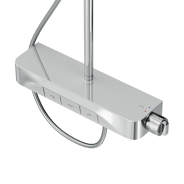 F078F700 Func, душ.система: см-ль-полка д/ванны/душа, душ.штанга, верхн. душ квадр., ручн.душ, хром