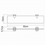 Полка стеклянная Wasserkraft Oder K-3024
