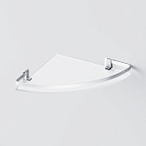 A7456100  Sense L Полка  угловая стеклянная, алюминий