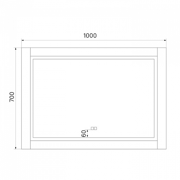 Зеркало с подсветкой, 100 см, Oxford, IDDIS, ЗЛП112