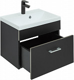 Тумба под раковину Aquanet Верона 50 черный матовый 00272430