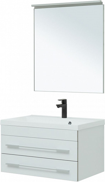 Тумба под раковину Aquanet Верона 75 New белый матовый 00272422