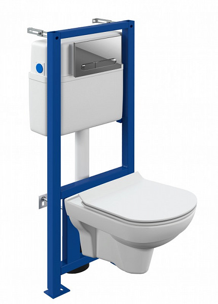 Комплект CITY CO DPL EO slim инсталляция LINK PRO кнопка ESTETICA пластик хром глянцевый​