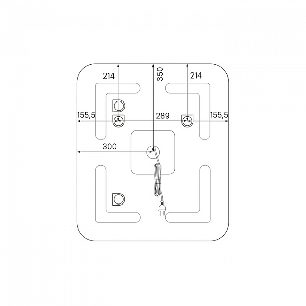 Зеркало, 60 см, Edifice, ID, ЗЛП108