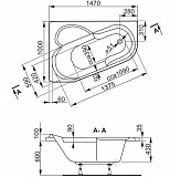 Акриловая ванна Vagnerplast Selena 147x100 левая VPBA141SEL3LE-04