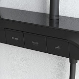 F078F222 Func, душ. система: см-ль-полка д/душа с ТМС: душ.штанга, верхн. душ квадр., ручн.душ, черн