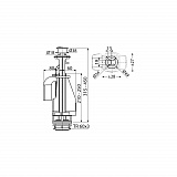 Сливной механизм Koller Pool с двойной кнопкой  (A08)