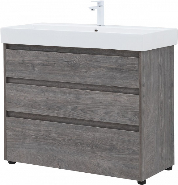 Тумба под раковину Aquanet Nova Lite 100 дуб рошелье (3 ящика) 00302479