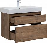 Тумба под раковину Aquanet Nova Lite 85 дуб рустикальный, 2 ящика 00249954