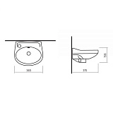 Раковина мини Sanita Лада LDASAWB01