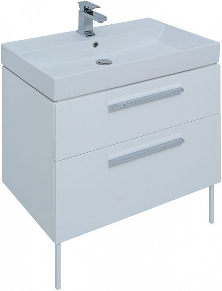 Тумба под раковину Aquanet Nova 75 белый (2 ящика) 00242262