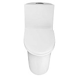 Унитаз моноблок Azario Luna напольный, горизонтальный слив, сиденье дюропласт микролифт 