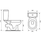 Унитаз-компакт ГРАНД, г/в, 1-реж, сид. ПП (КЕРАМИН)