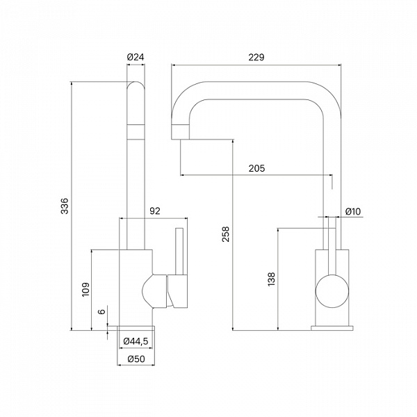 Смеситель для кухни, Kitchen, IDDIS, K05STL0i05