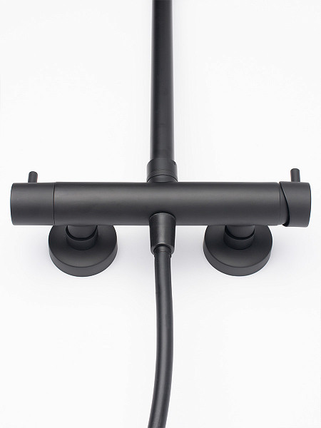 AQM 8001MB Душевая система для душа со смесителем AQUAme  Матовый Чёрный