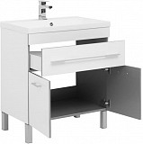 Тумба с раковиной Aquanet Верона 75 белый (напольная 1 ящик 2 дверцы) 00287670