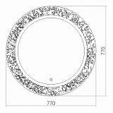 Зеркало AZARIO Лаго Д770- 8 сенсорный выключатель, подогрев+Bluetooth (LED-00002395)