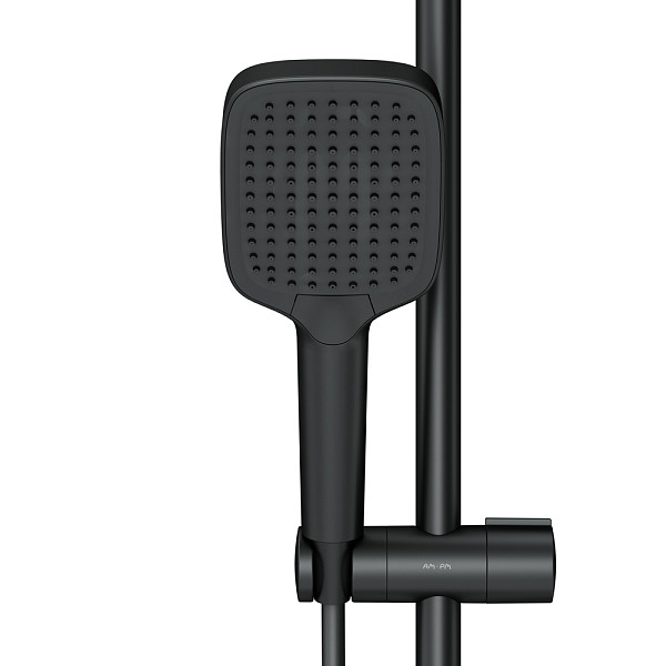 F078F722 Func, душ.система: см-ль-полка д/ванны/душа, душ.штанга, верхн. душ квадр., ручн.душ, черн.