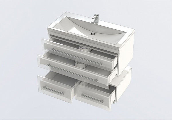 Тумба под раковину Aquanet Нота 100 белый 00171496