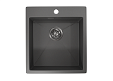 4600, ГРАФИТ МАТОВЫЙ, стальная кухонная мойка