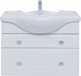 Тумба под раковину Aquanet Рондо 85 белый глянец 00304289