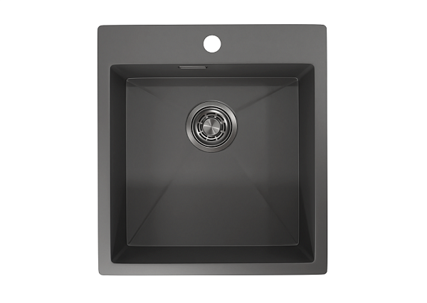 4600, ГРАФИТ МАТОВЫЙ, стальная кухонная мойка