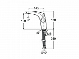 Смеситель Roca Insignia для раковин, PVD, черный титан, без донного клапана, 5A3B3ACN0