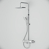F078F300 Func, душ.сис-ма: см-ль-полка д/ванны/душа с ТМС, душ.штанга, верхн. душ квадр., ручн.душ,
