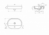 Раковина Cersanit Caspia 60 см Oval S-UM-CAS60/1-O-w