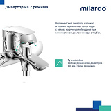 Смеситель для ванны, глянцевый хром, Rora, Milardo, RORSB00M02