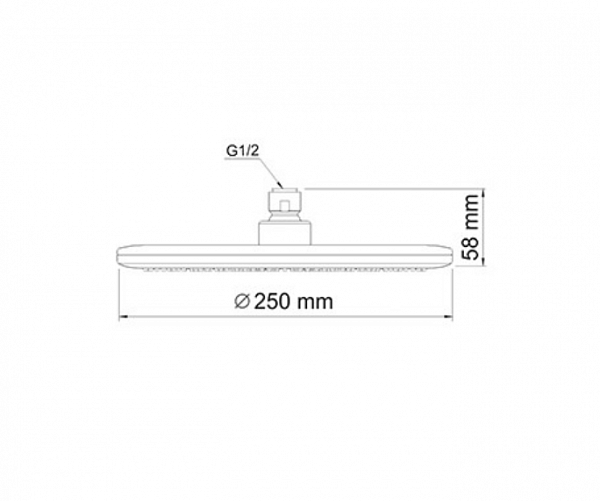 Встраиваемый комплект для душа с верхней душевой насадкой Wasserkraft А12030