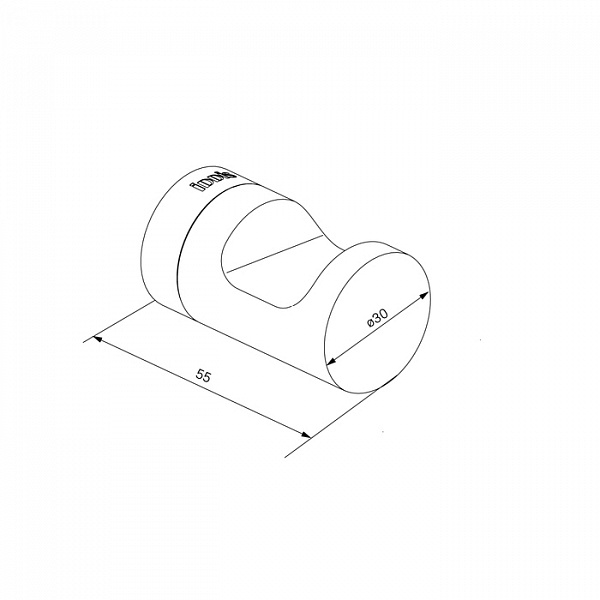 Крючок одинарный, сплав металлов, NOA, белый матовый, IDDIS, NOAWT10i41