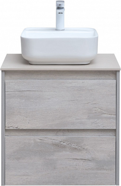 Тумба под раковину Aquanet Nova Lite 60 дуб белый (2 ящика) 00287874