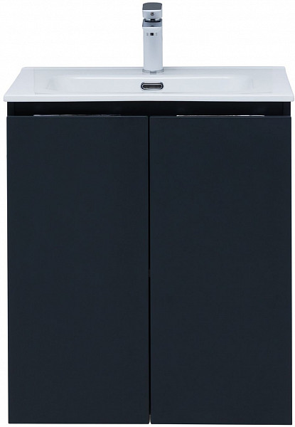 Тумба под раковину Aquanet Алвита New 60 2 дверцы, антрацит 00277523