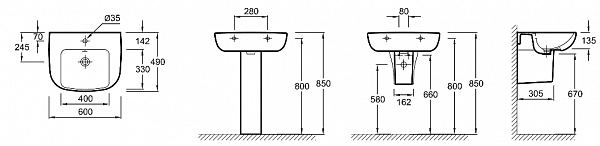 Раковина Jacob Delafon Odeon Up 60х49 см E4736-00