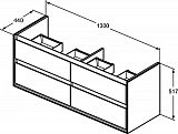 Тумба под раковину Ideal Standard Connect Air E0824VY