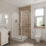 Душевое ограждение Niagara NG- 6602-08 (100*100*190) квадрат, дверь распашная, 1 место