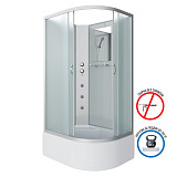 Душ.каб. NG-2310-14LBKG (1200х800х2000) высокий поддон(40см) стекло МАТОВОЕ 4 места