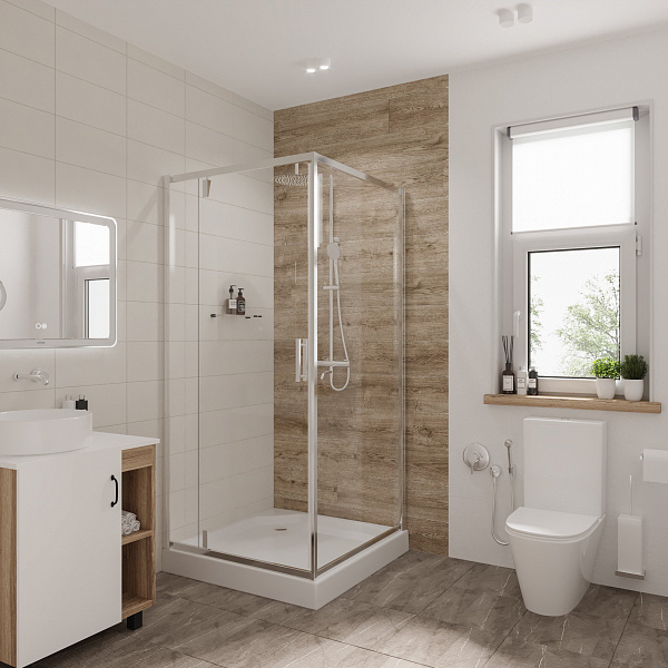 Душевое ограждение Niagara NG- 6602-08 (100*100*190) квадрат, дверь распашная, 1 место