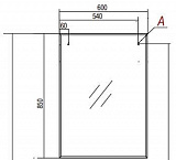 Зеркало Акватон Лиана 60x85 1A162602LL010