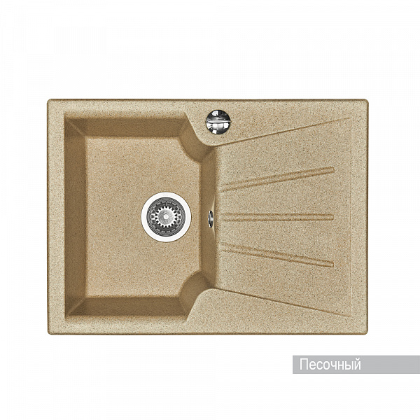 Мойка для кухни Aquaton Монца прямоугольная с крылом песочная 1A716032MC220